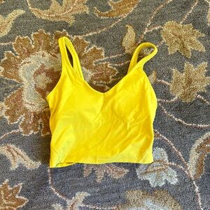 Lululemon size 4 yellow align tank top A/B cup
